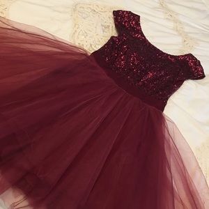 SEQUINED TULLE DRESS